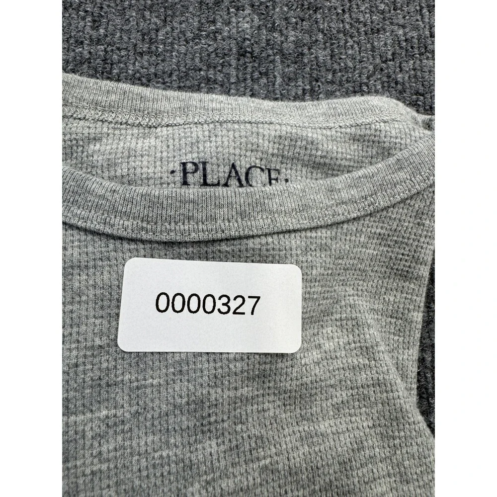 The Children's Place‎ Boys Gray Thermal Long Sleeve Shirt Size Large 10/12
